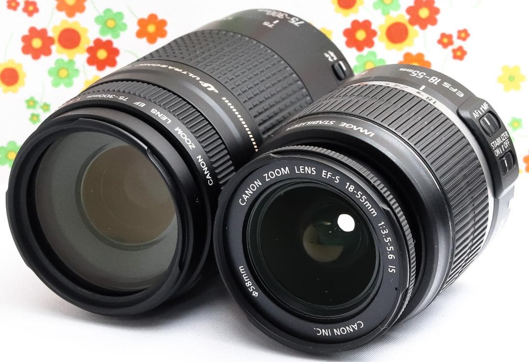 キャノン Canon kiss X2☆ダブルレンズ！初心者オススメ☆スマホ転送