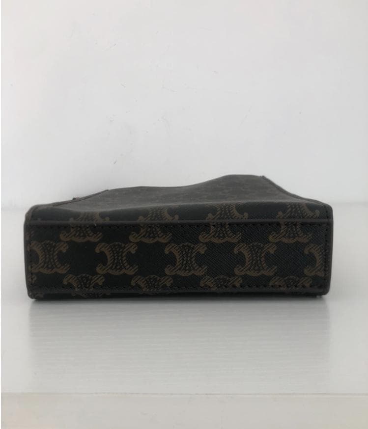 ミニ バーティカルカバ 黒×ブラウン ミニバッグ ショルダーバッグ