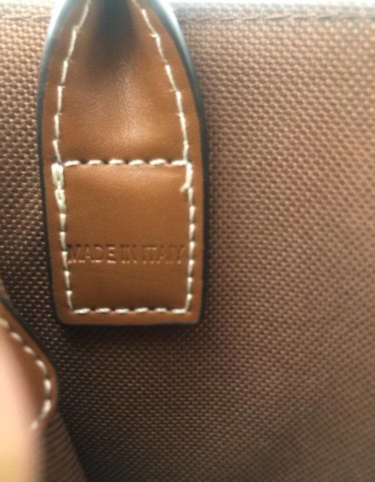 ミニ バーティカルカバ 黒×ブラウン ミニバッグ ショルダーバッグ