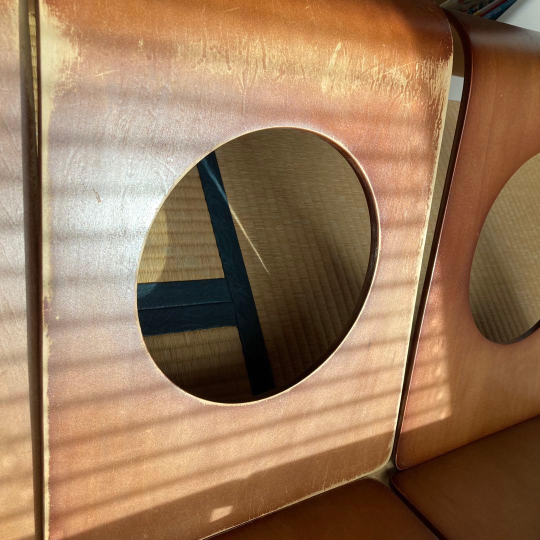 【6脚まとめ売り】 木製座椅子 曲げ座椅子 和座椅子 旅館座椅子　古民家