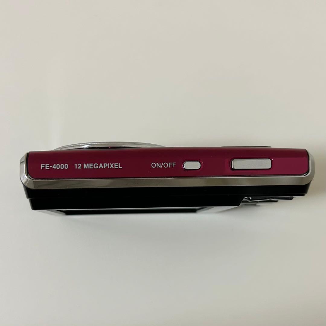 【動作確認済み】OLYMPUS Fe-4000 ピンク デジタルカメラ