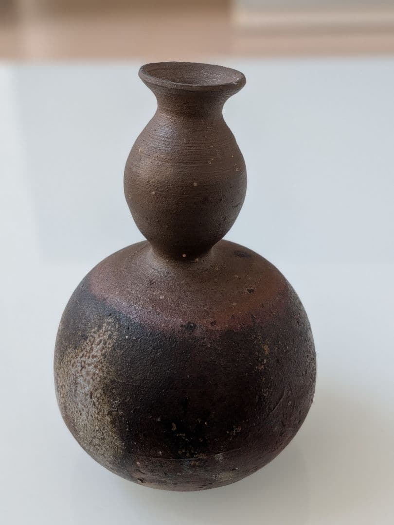 備前焼 一輪挿し 瓢箪（ひょうたん）型 花瓶 花器 陶印あり