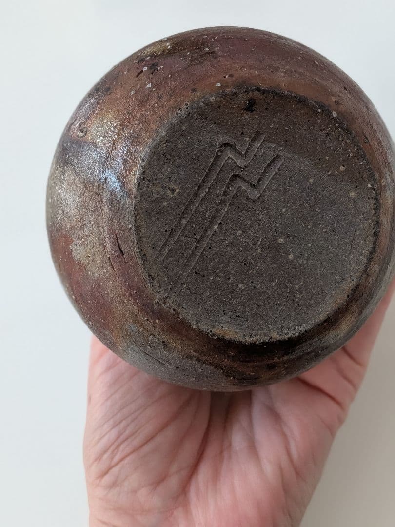 備前焼 一輪挿し 瓢箪（ひょうたん）型 花瓶 花器 陶印あり