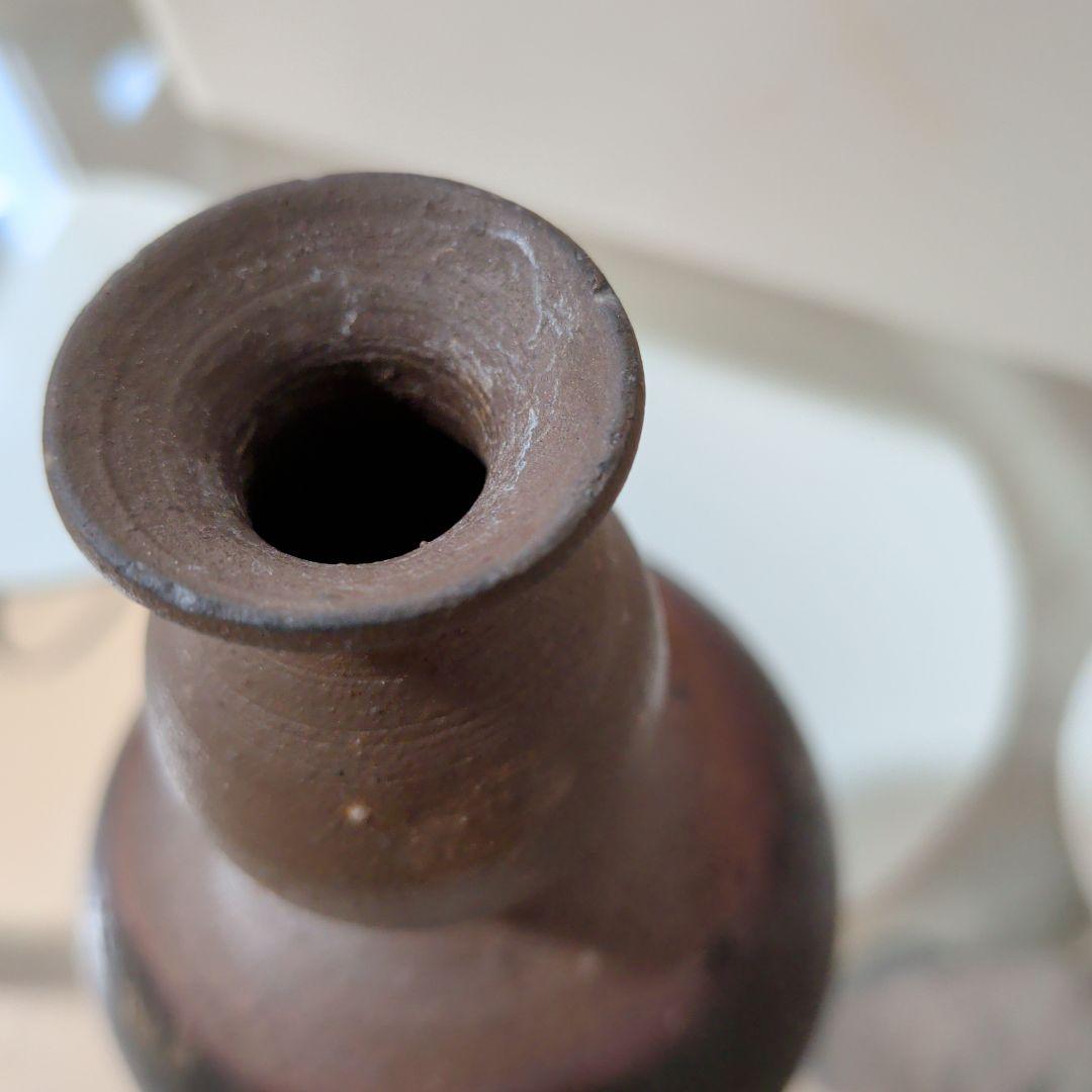 備前焼 一輪挿し 瓢箪（ひょうたん）型 花瓶 花器 陶印あり