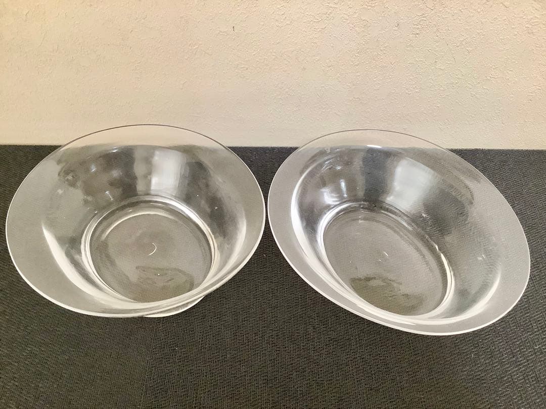 沖澤康平　ガラス製 オーバルボウル 2個セット