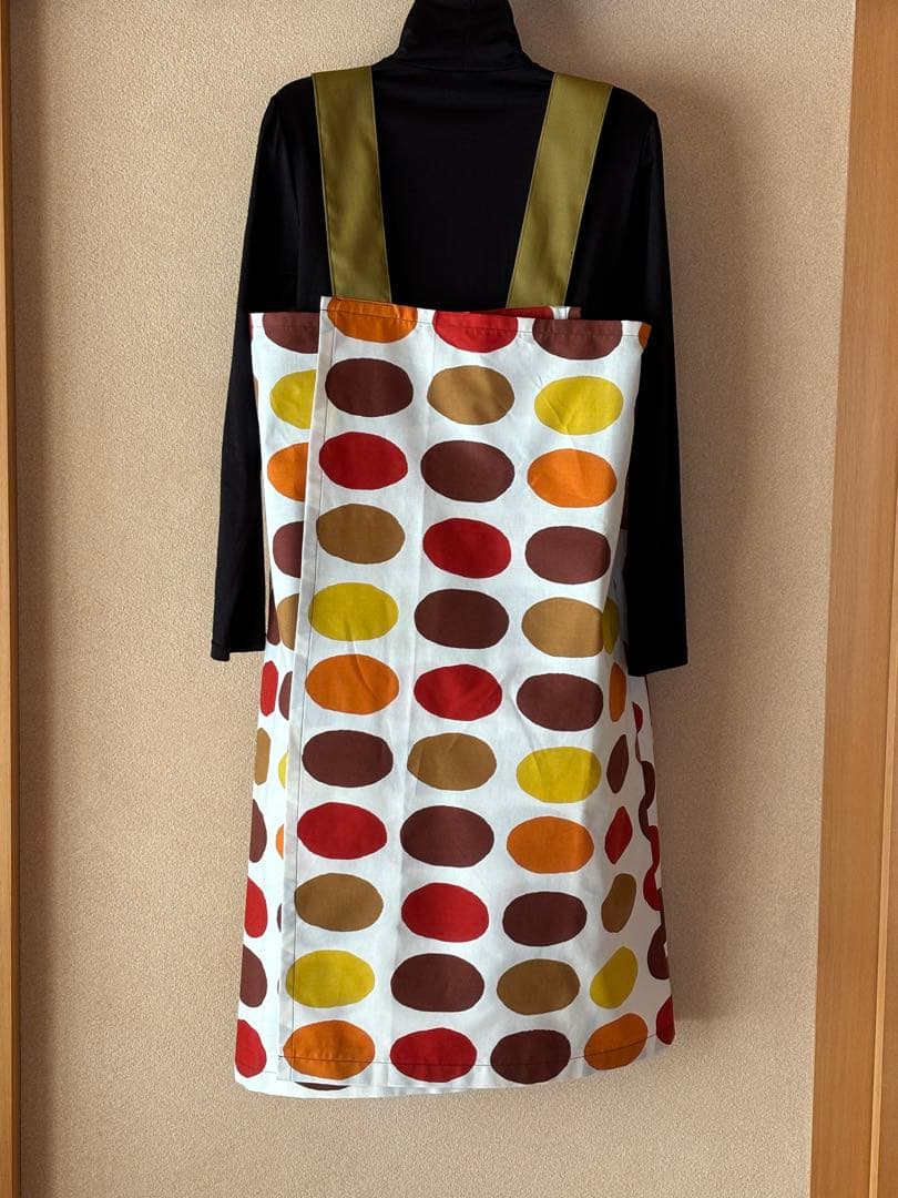 【 モダンなエプロン 】handmade●M~L●カラフルどっと