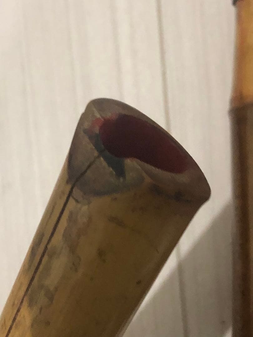 尺八　一尺八寸　塚本雅童　割れあり　現状品　ジャンク品