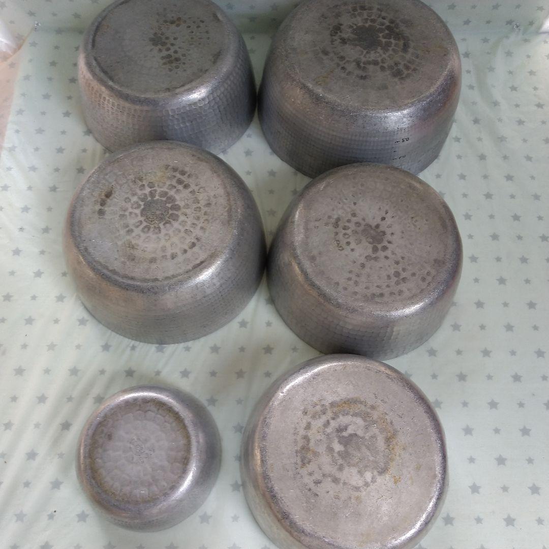 アルミ打ち出し鍋☆雪平鍋 やっとこ鍋 6個セット　中尾アルミ製