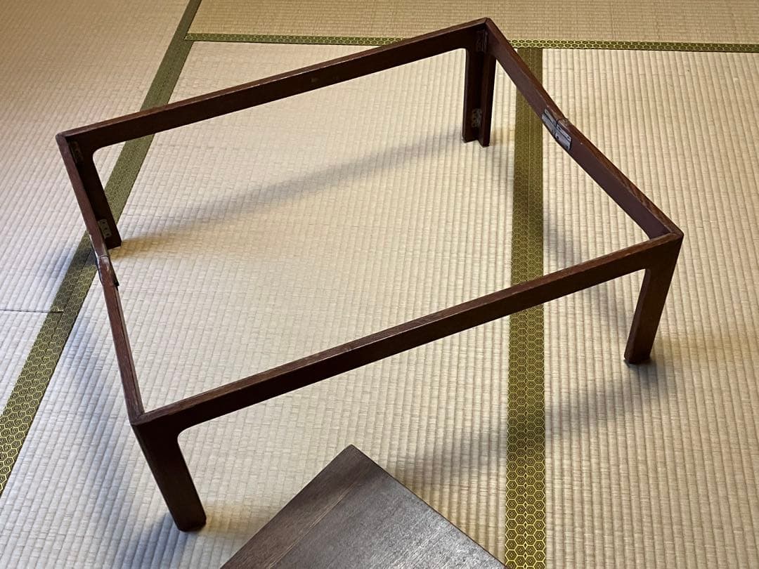 ちゃぶ台 折り畳み式座卓 時代家具 木製テーブル 収納はコンパクト