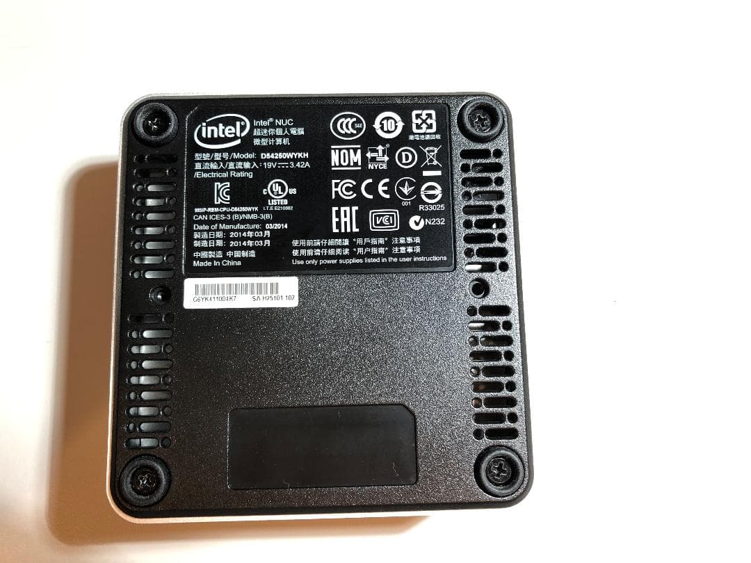 Intel NUC D54250WYKH(i5-4250U)&メモリ16GB