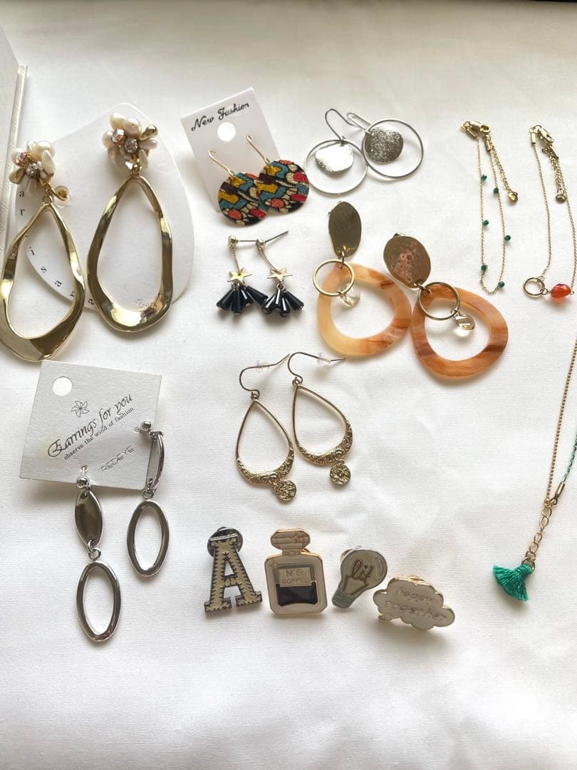 【美品】　ガラス・淡水パール　アクセサリーセット
