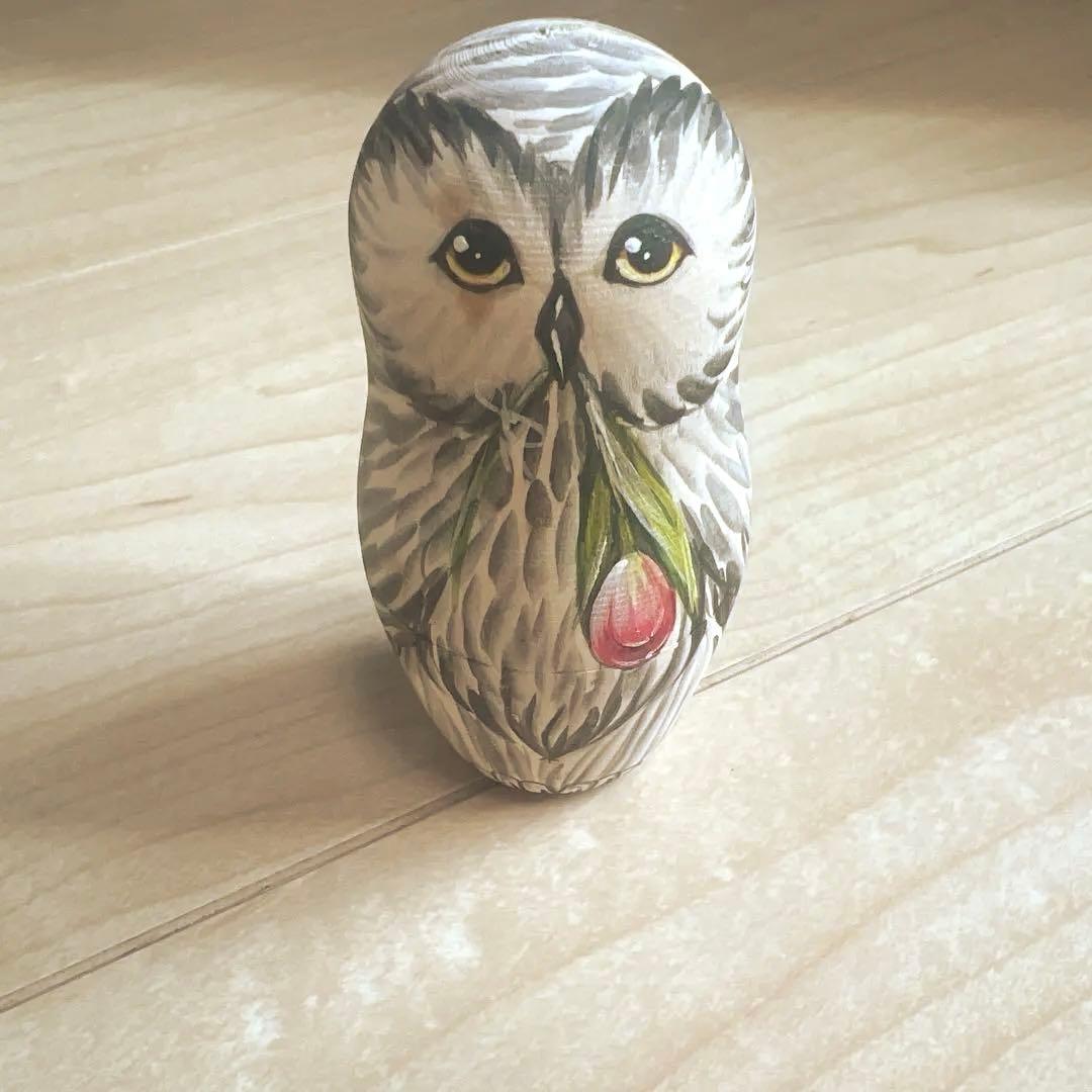 フクロウのマトリョーシカ　ロシア作家