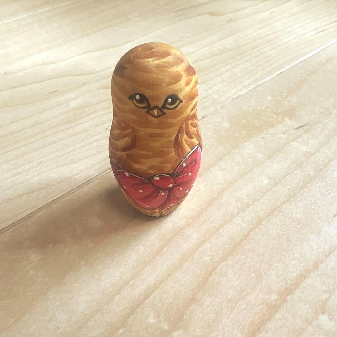 フクロウのマトリョーシカ　ロシア作家