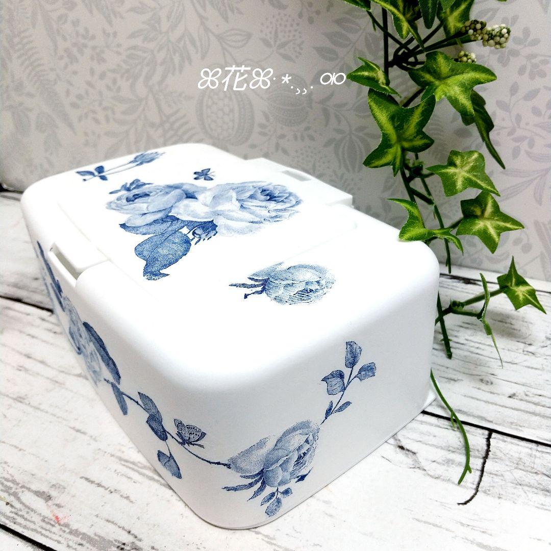 デコパージュ ꔛ‬ꕤ ウェットティッシュケース♡小物入れ♡インテリア雑貨♡薔薇