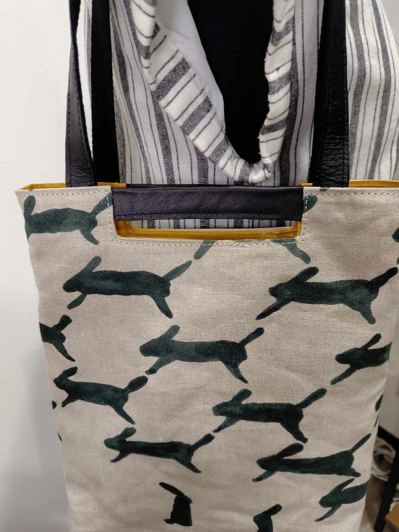 ミナペルホネン/ランランランとふくろうパッチ/２Wayトート A４サイズ