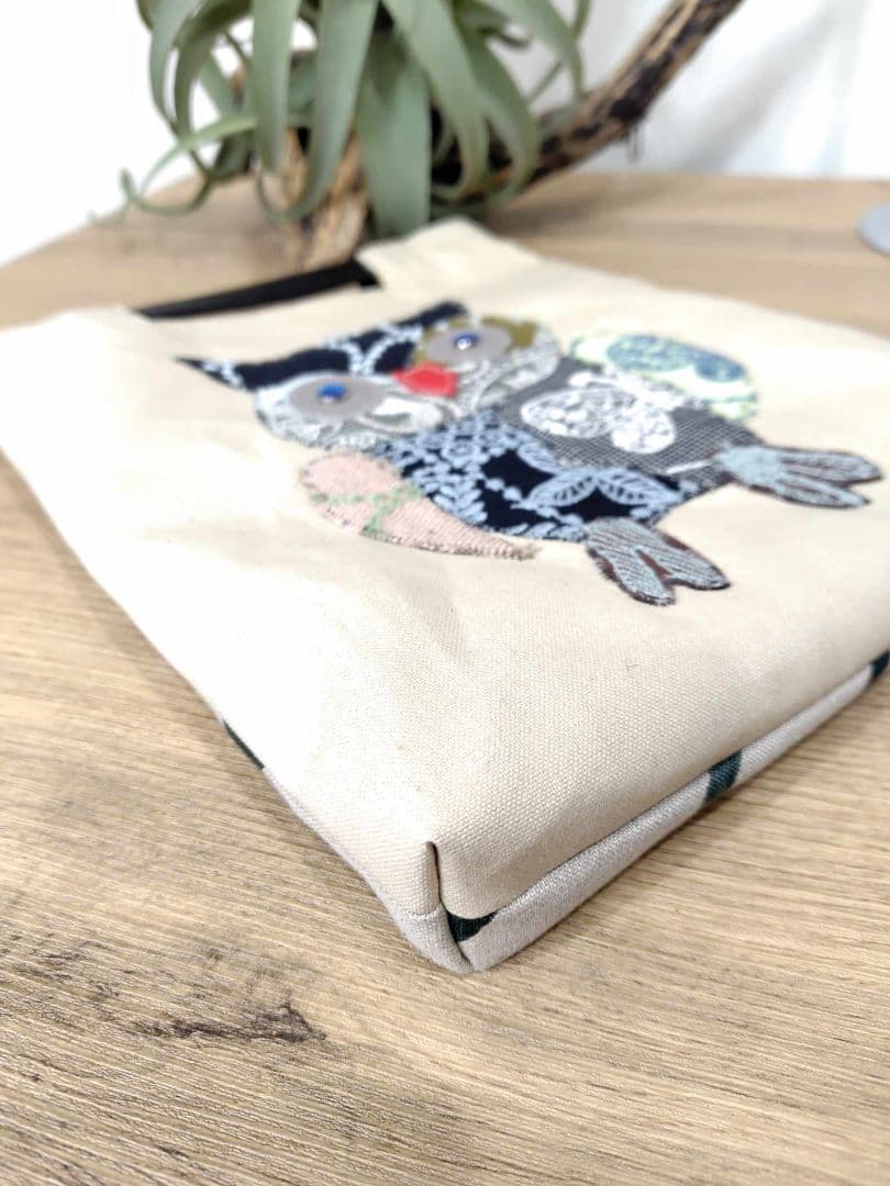 ミナペルホネン/ランランランとふくろうパッチ/２Wayトート A４サイズ