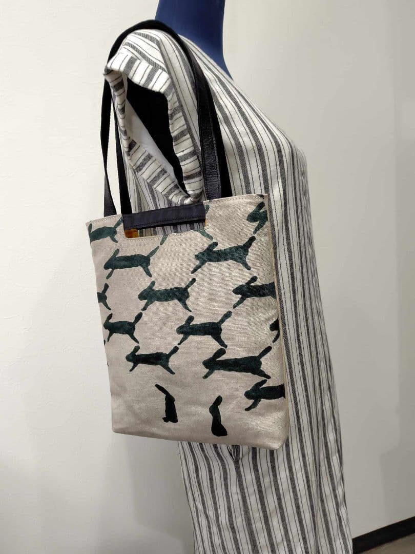 ミナペルホネン/ランランランとふくろうパッチ/２Wayトート A４サイズ