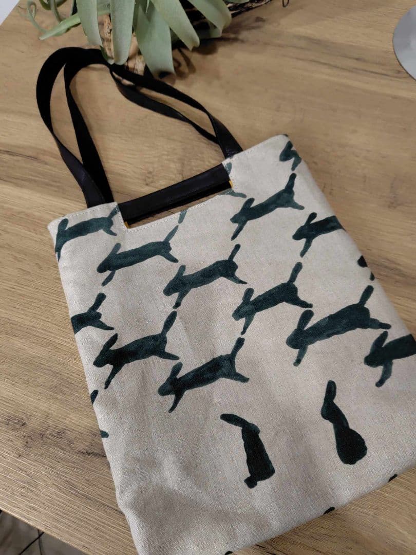 ミナペルホネン/ランランランとふくろうパッチ/２Wayトート A４サイズ