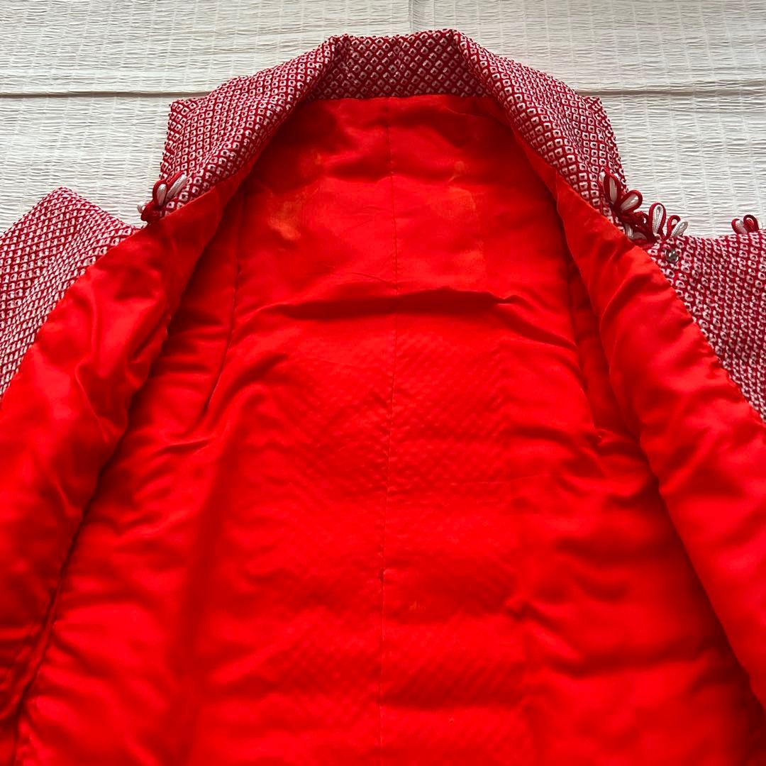 七五三 3歳 フルセット 総絞り 被布 着物 正絹 三歳 草履 巾着 753