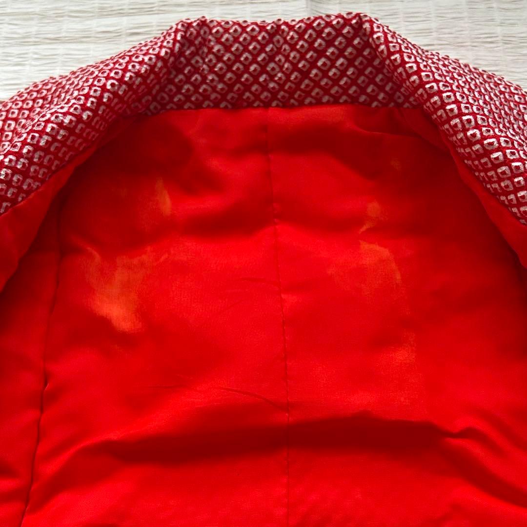 七五三 3歳 フルセット 総絞り 被布 着物 正絹 三歳 草履 巾着 753