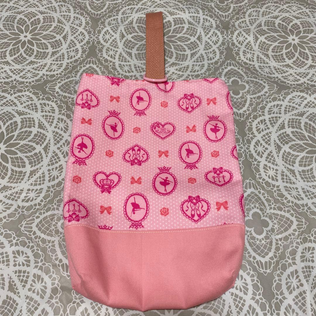 ハンドメイド　入園入学4点セット ピンク　バレリーナ　女の子　絵本袋　体操服袋