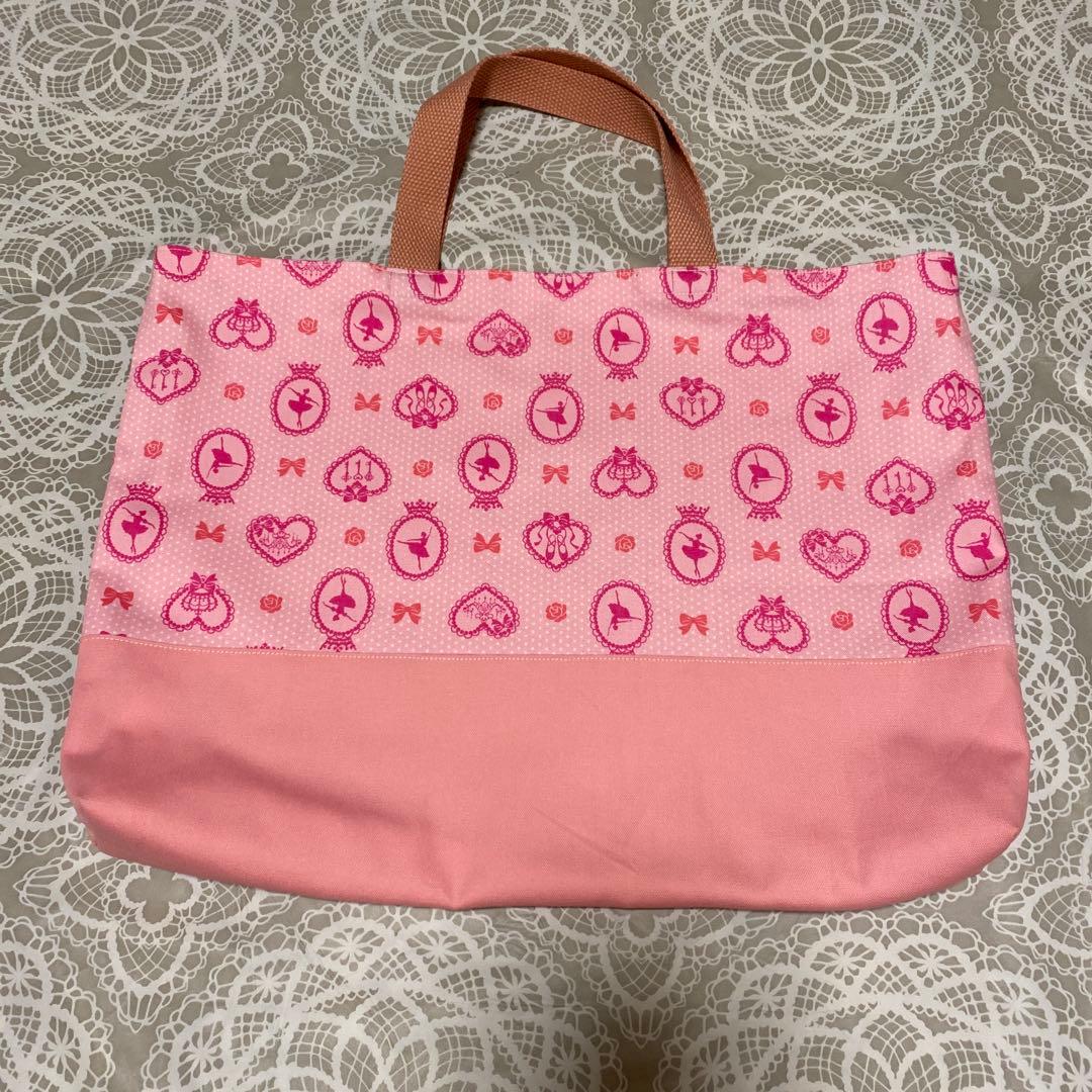 ハンドメイド　入園入学4点セット ピンク　バレリーナ　女の子　絵本袋　体操服袋