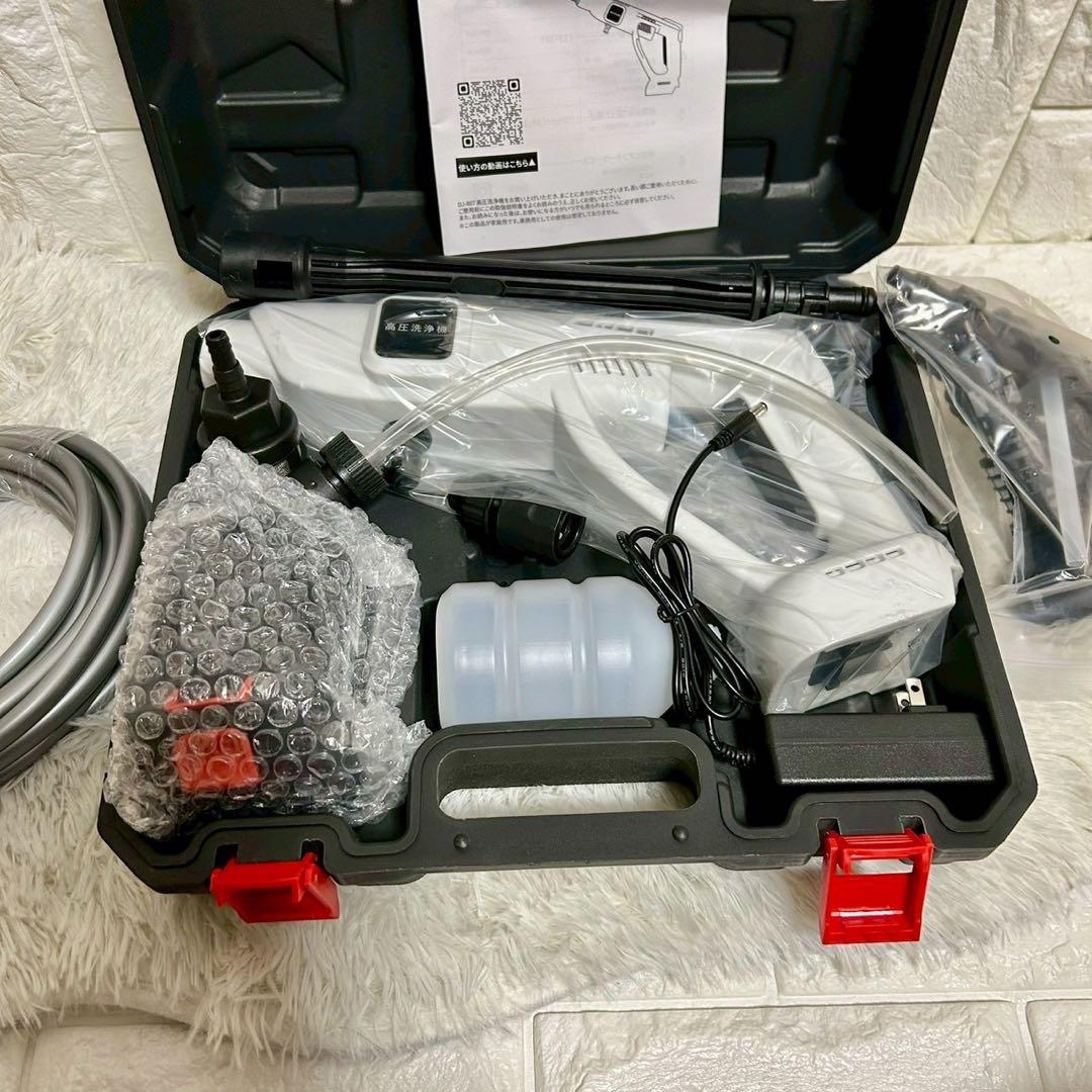 高圧洗浄機 コードレス 充電式 コンパクト 収納ケース 持ち運び便利 ハンディ