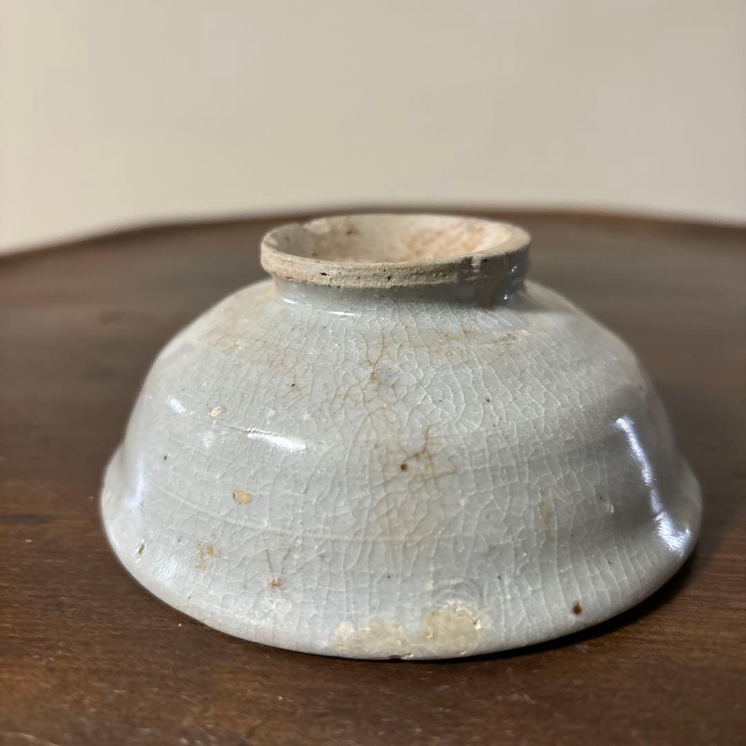 李朝盃　小鉢　白磁　堅手　小服茶碗　韓国アンティーク　古道具　古民芸　古陶磁