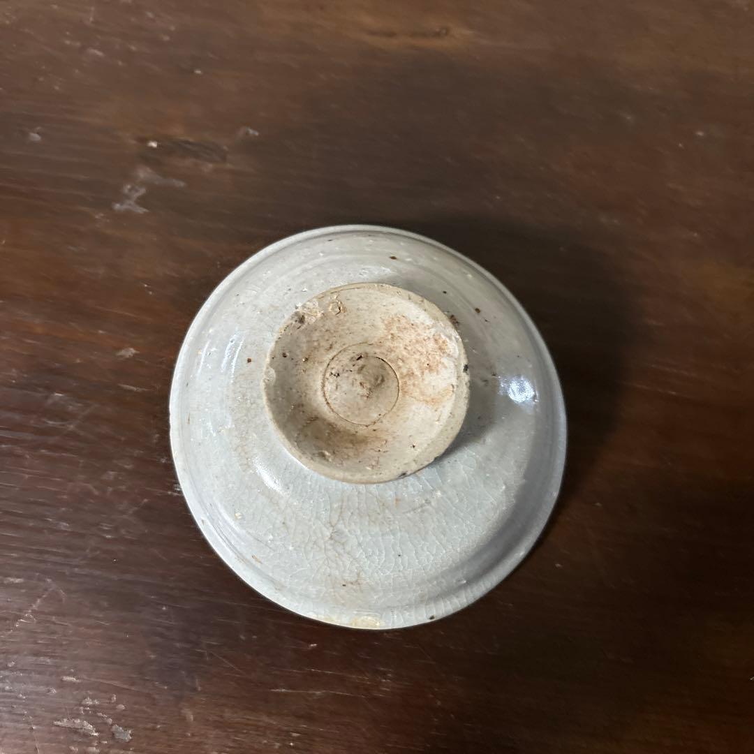 李朝盃　小鉢　白磁　堅手　小服茶碗　韓国アンティーク　古道具　古民芸　古陶磁