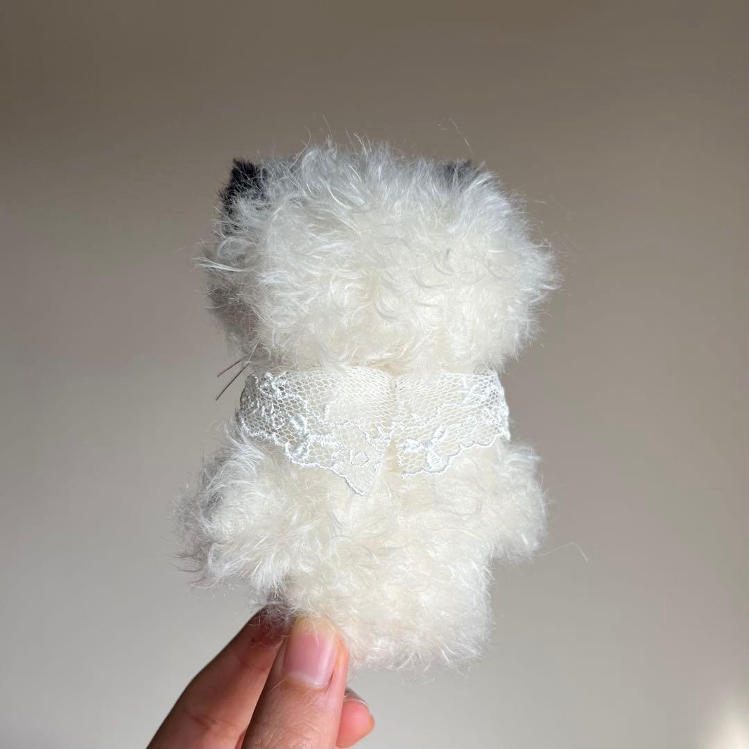 ぺろん白黒　ちいさなネコ　猫　ぬいぐるみ　作家　テディベア　レトロ　アートドール