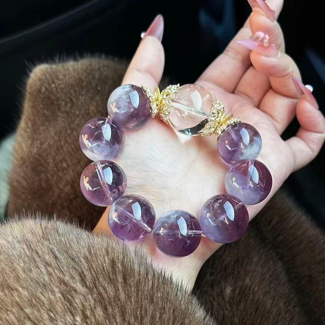 紫水晶 ブレスレット 約20mm 9珠 新品 ギフト対応可