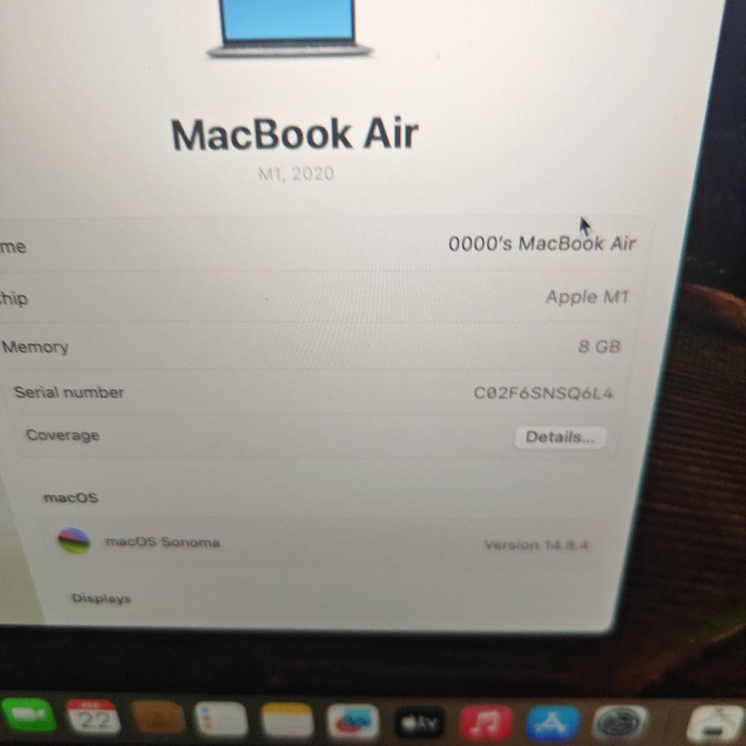 MacBook本体 Apple MacBook Air (M1, 2020)