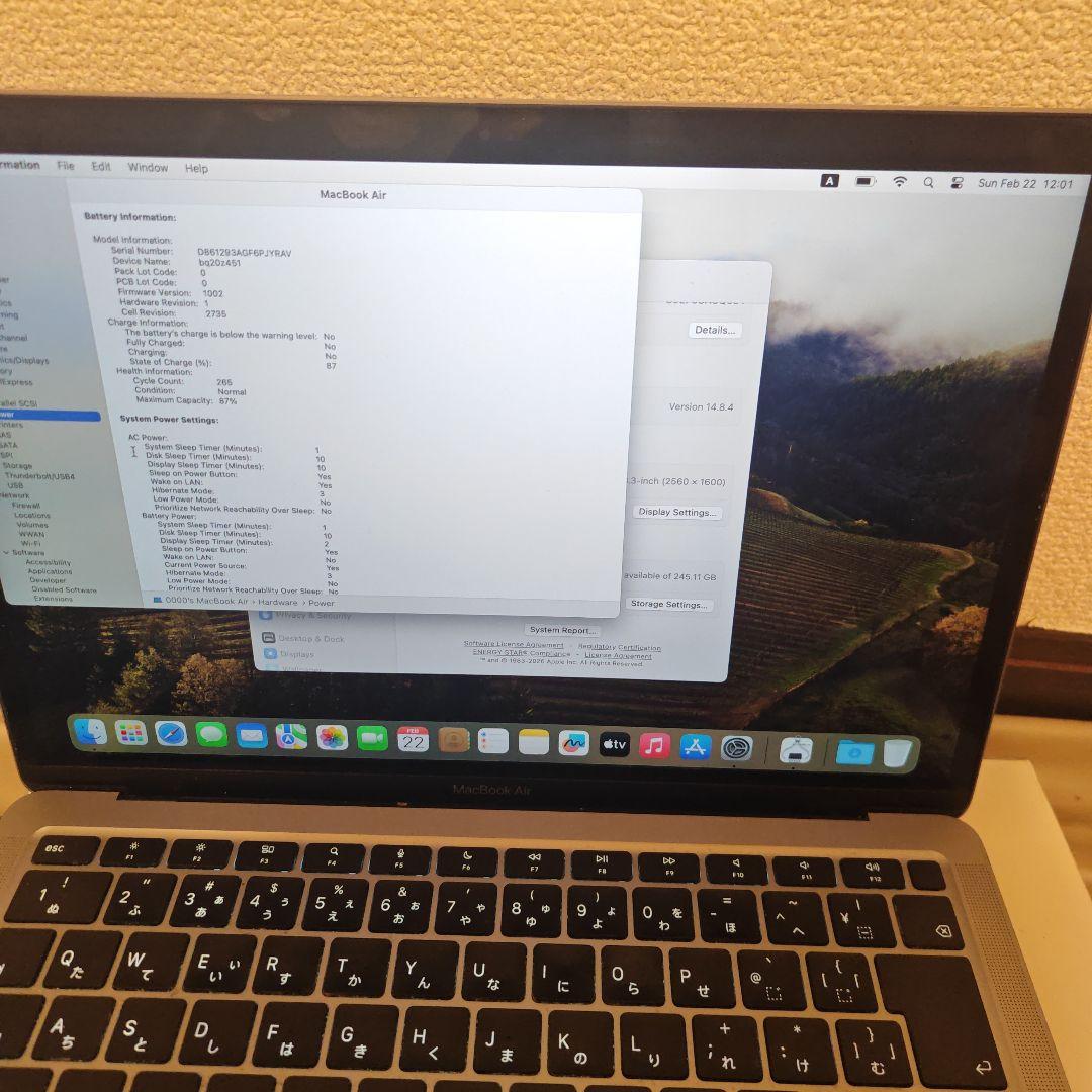 MacBook本体 Apple MacBook Air (M1, 2020)