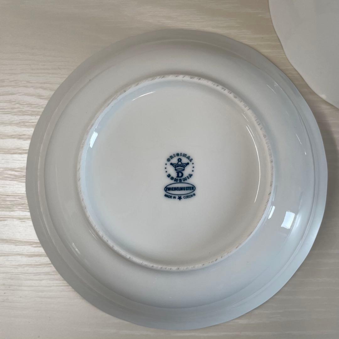 Zwiebelmuster ボヘミアブルーオニオン 深皿ディーププレート2枚