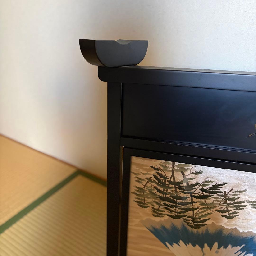 【希少!】日本画刺繍の衝立