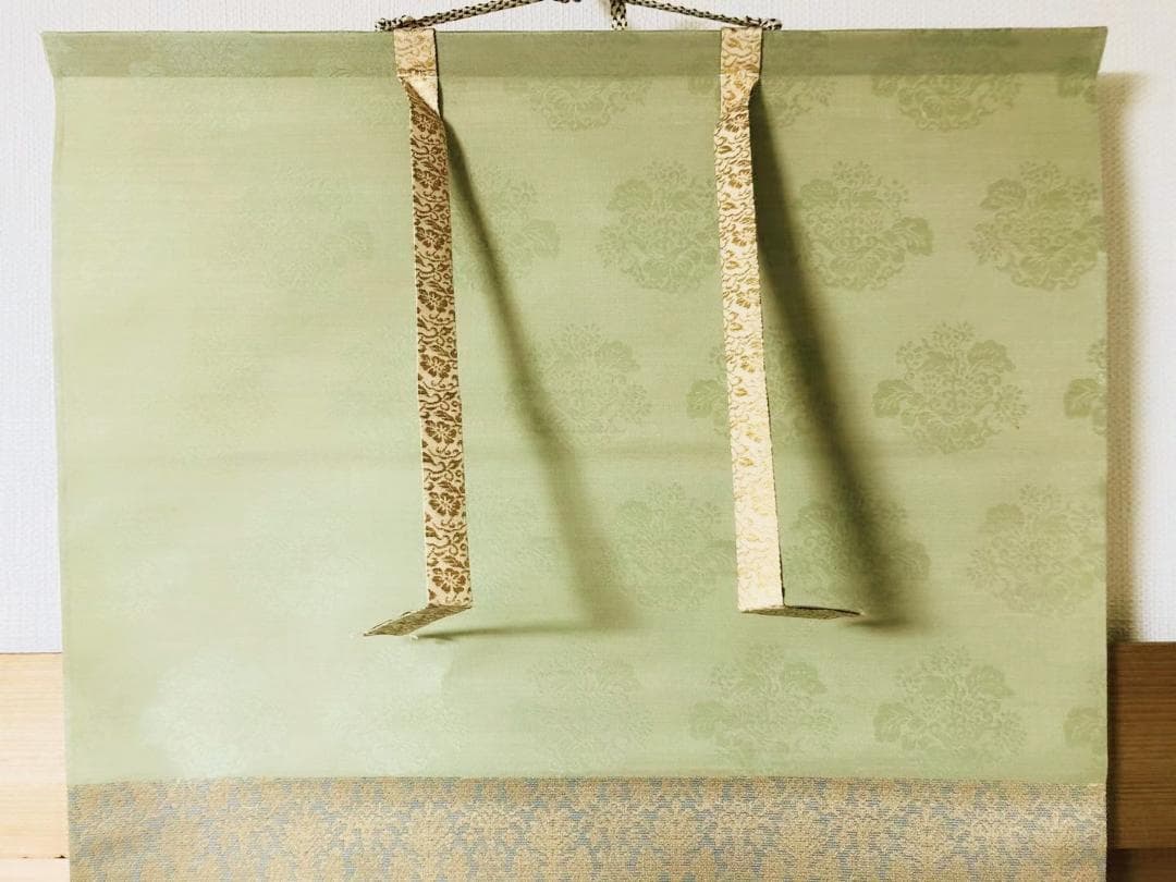 掛軸 羽田晃雅『盛秋 秋景山水』日本画 絹本 肉筆 共箱付 掛け軸 R10171