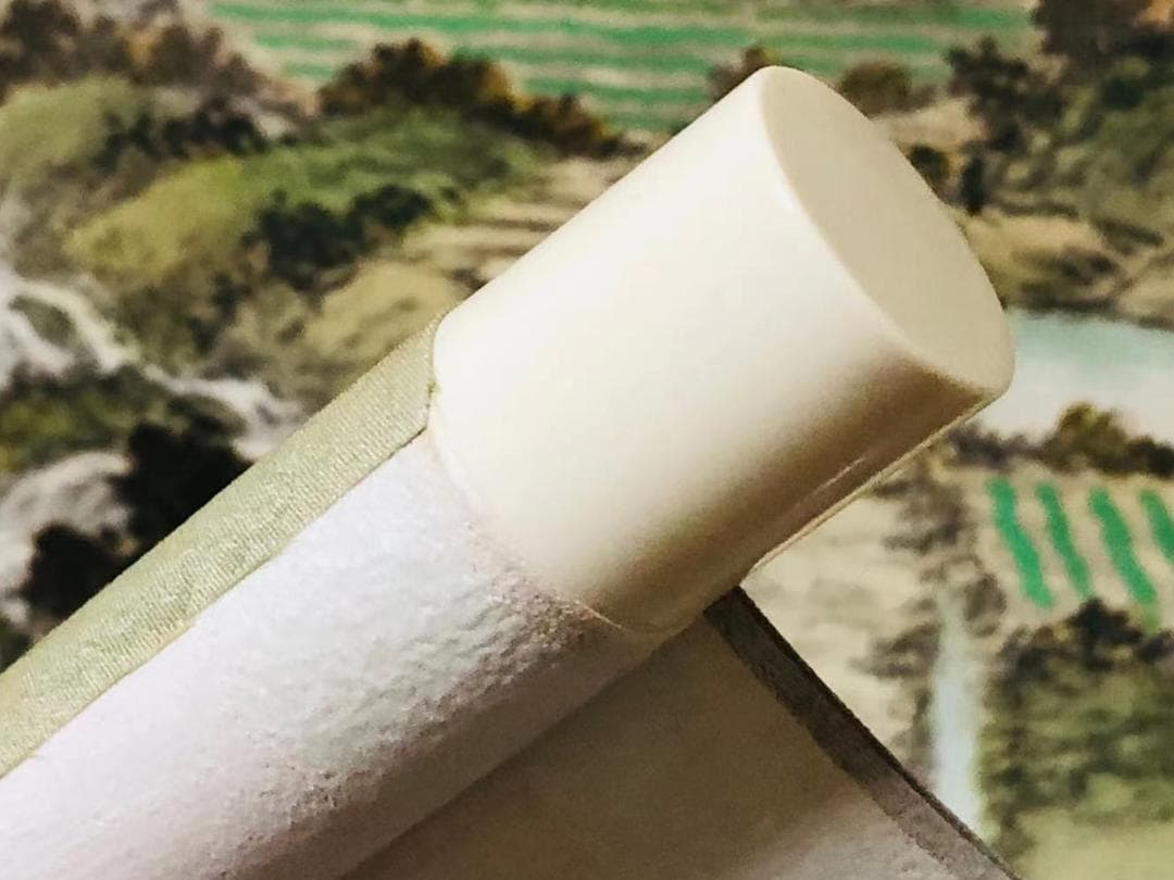 掛軸 羽田晃雅『盛秋 秋景山水』日本画 絹本 肉筆 共箱付 掛け軸 R10171