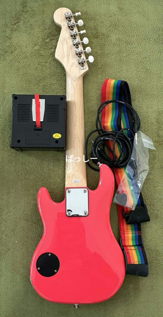 Photogenic ミニ エレキギター ピンク アンプ ストラップ セット