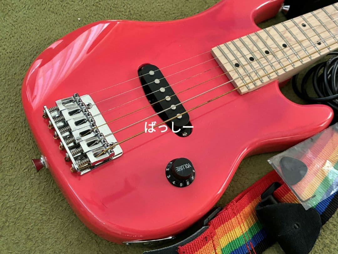 Photogenic ミニ エレキギター ピンク アンプ ストラップ セット