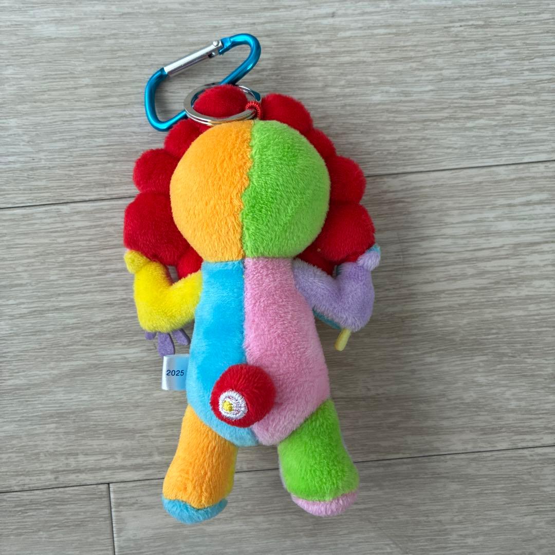 関西万博ミャクミャク レインボー カラビナ付き マスコットキーホルダー