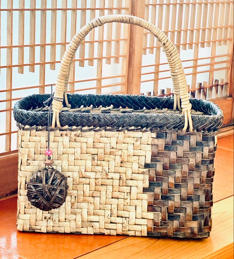 【秋田県産】胡桃かごバッグ（軽量コンパクトサイズ）