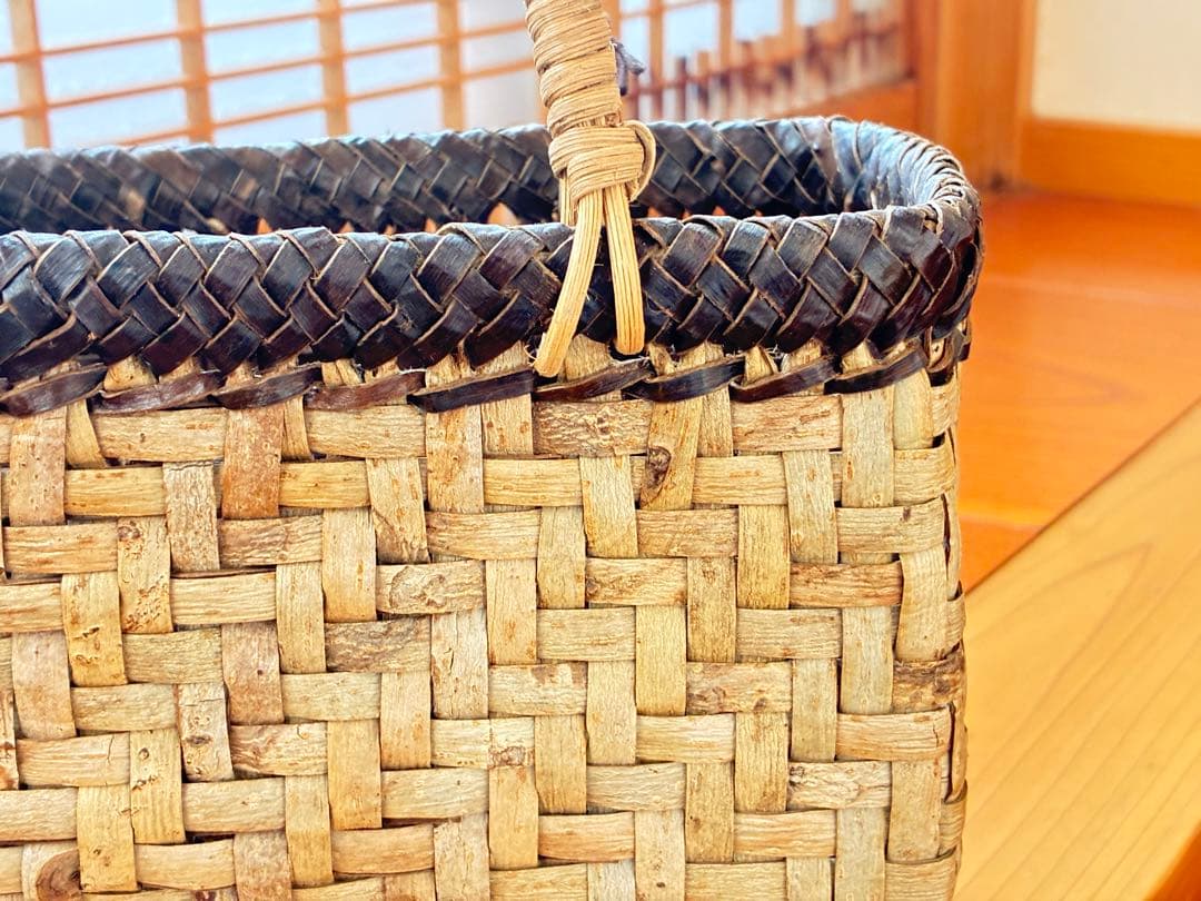 【秋田県産】胡桃かごバッグ（軽量コンパクトサイズ）