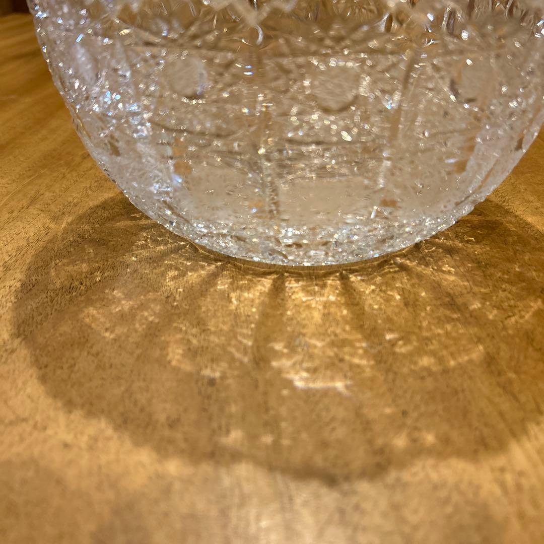 ボヘミアクリスタル　1980年代　24％クリスタル　ハンドカット　ラージボウル