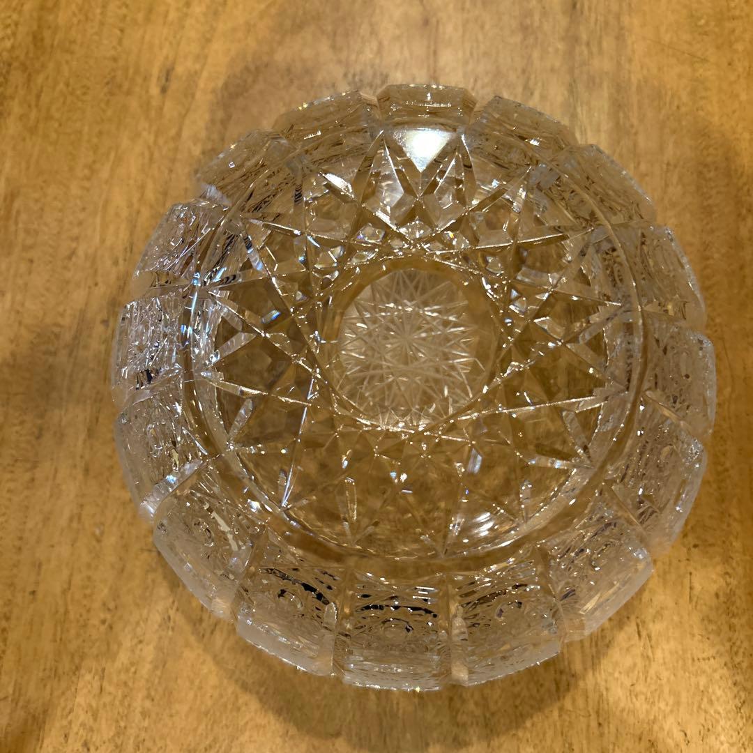 ボヘミアクリスタル　1980年代　24％クリスタル　ハンドカット　ラージボウル