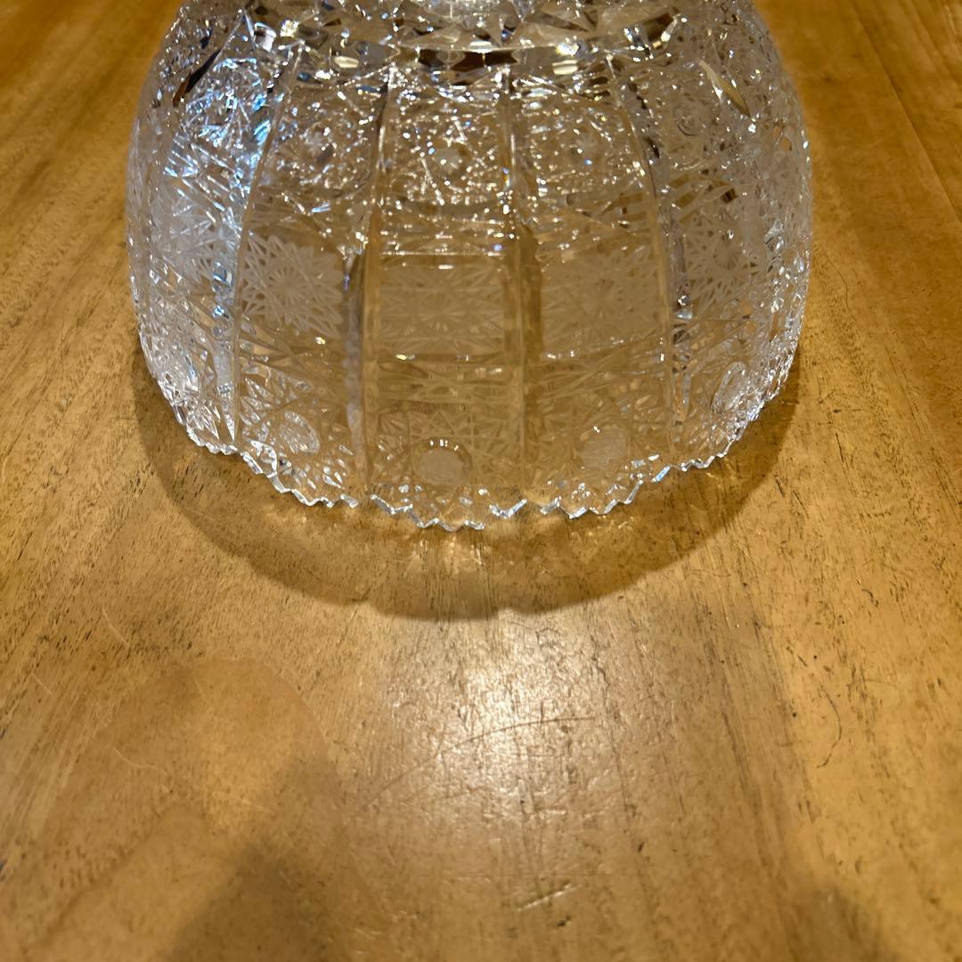 ボヘミアクリスタル　1980年代　24％クリスタル　ハンドカット　ラージボウル