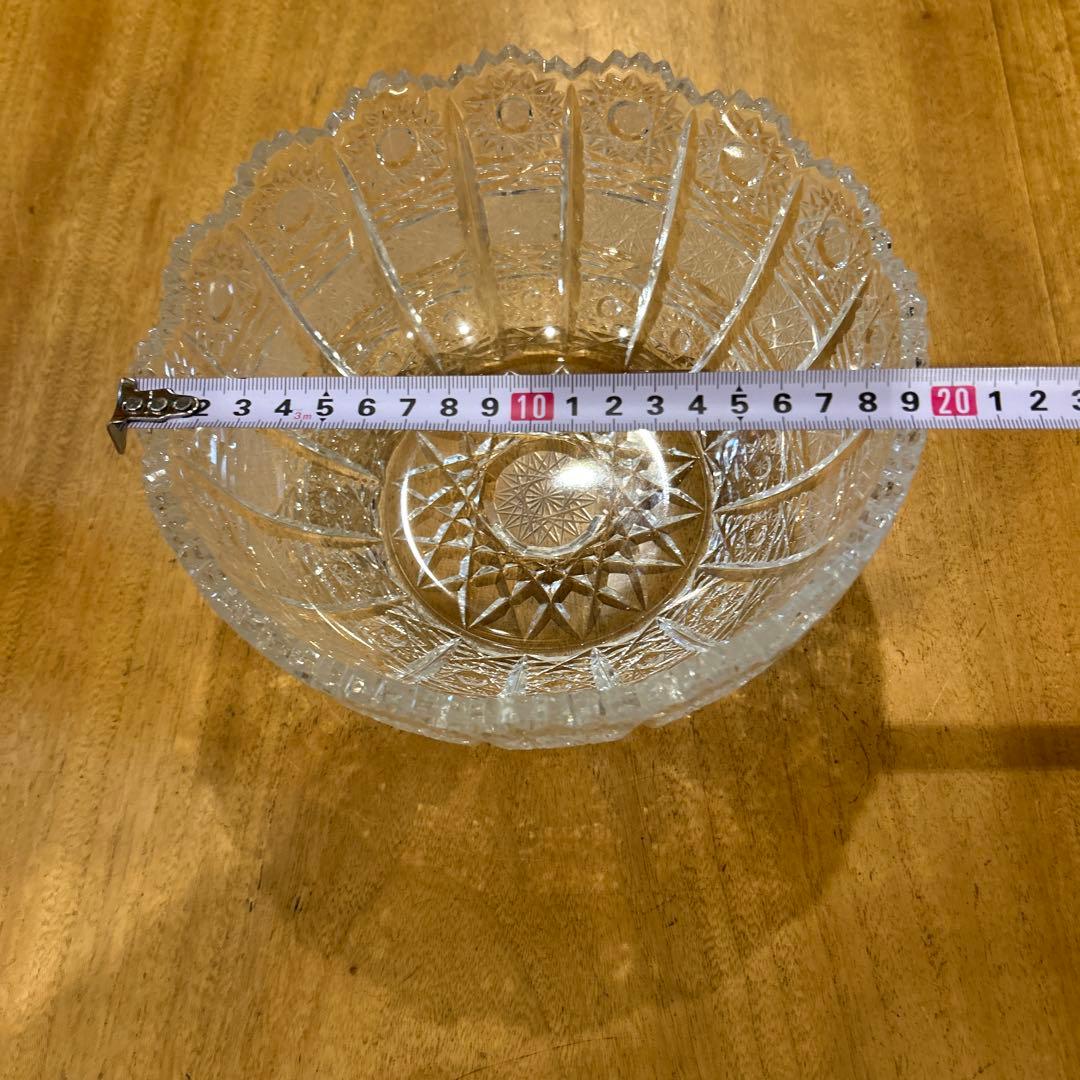 ボヘミアクリスタル　1980年代　24％クリスタル　ハンドカット　ラージボウル