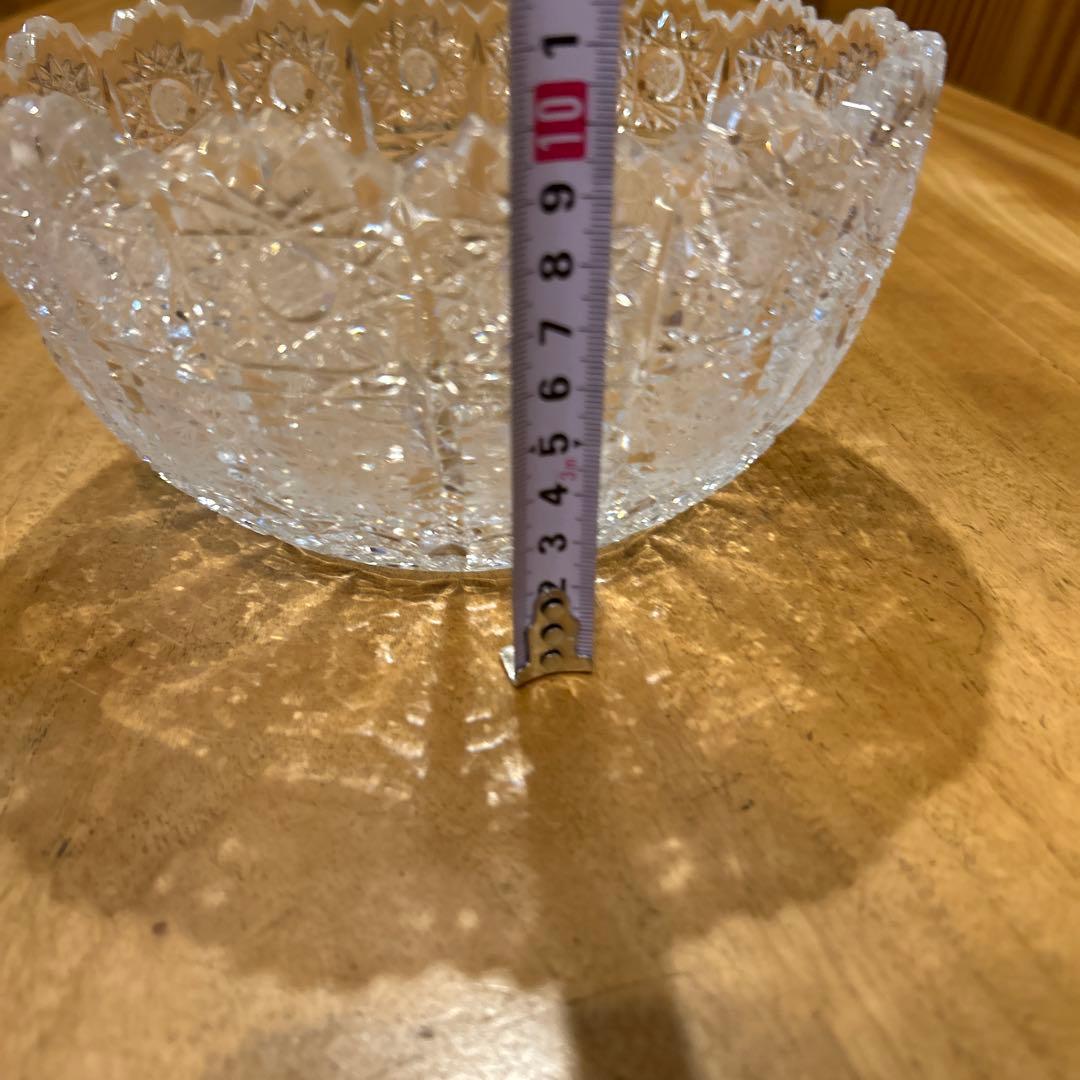 ボヘミアクリスタル　1980年代　24％クリスタル　ハンドカット　ラージボウル