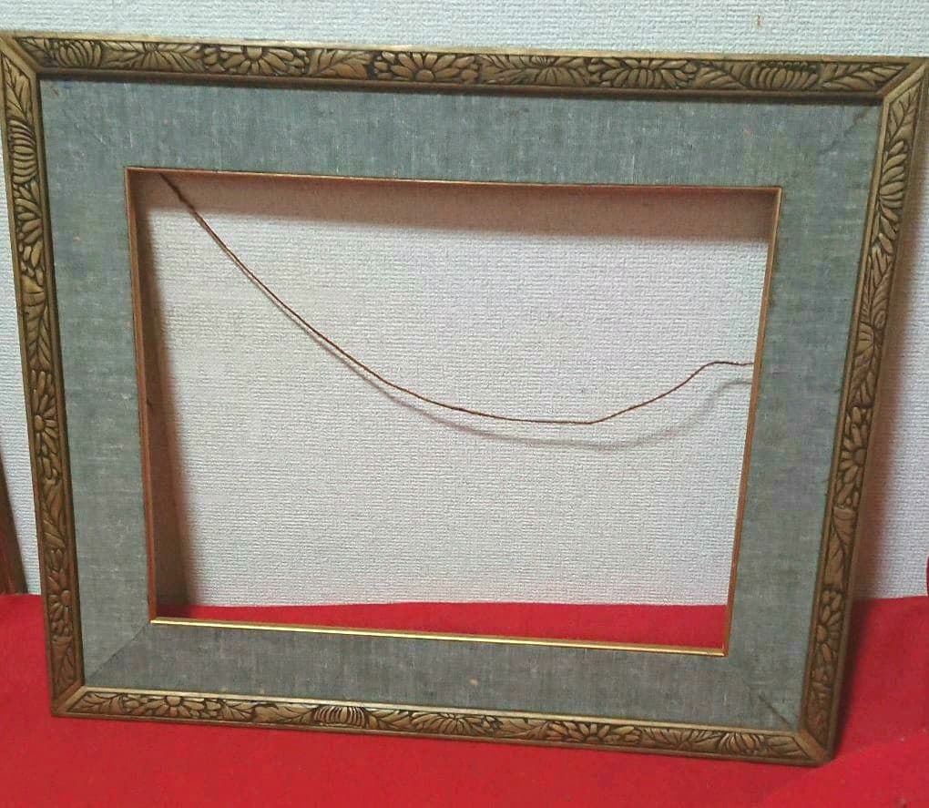 アンティーク木製額縁        古い木彫り額縁