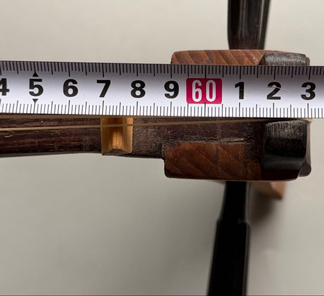 平家琵琶ふう 琵琶 撥付 鹿皮撥皮 半月装飾