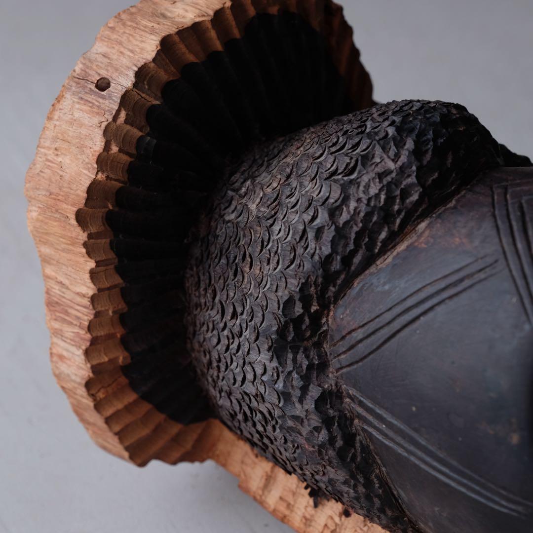 タンザニア マコンデ彫刻 人物像 高さ35㎝ ブラックウッド　アート 芸術